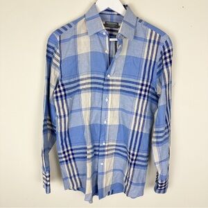 Indochino Linen Plaid Button Down Shirt